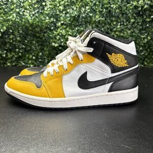 Jordan Air Jordan 1 Mid Yellow Men's Sneakers Size 9.5 DQ8426-701